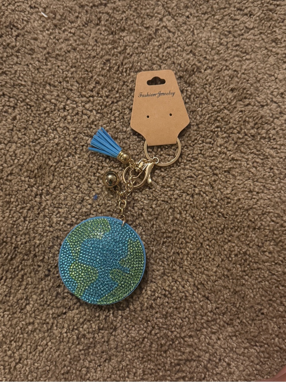 Fashion Jewelry Earth with Tassel Bag Charm